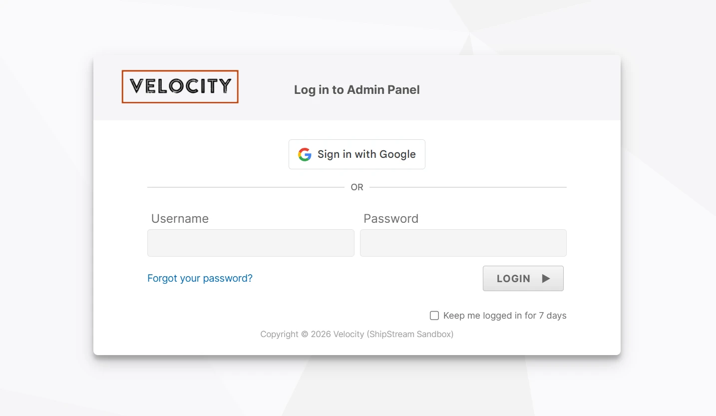 Social Login button with Google enabled